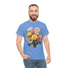 Wildflowers and Pink & Yellow Roses, Graphic T-Shirts for Women, Floral Shirt, Womens Short Sleeve, Ladies Graphic Tees #5136TTS