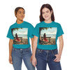 Have You Forgiven Your Ex?  Woman on Bench Looking at Waves, Forgiving T-Shirt, Forgiveness, Relationship Healing Top #5002STS