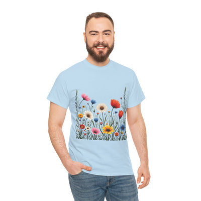 Wildflowers, Graphic T-Shirts for Women, Floral Shirt, Womens Short Sleeve, Ladies Graphic Tees #5109TTS
