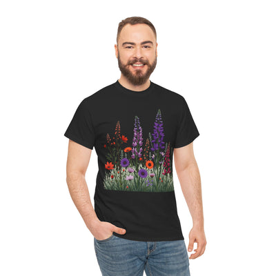 Wildflowers, Graphic T-Shirts for Women, Floral Shirt, Womens Short Sleeve, Ladies Graphic Tees #5125TTS