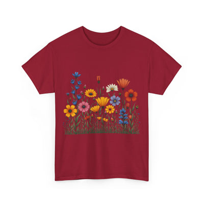 Wildflowers, Graphic T-Shirts for Women, Floral Shirt, Womens Short Sleeve, Ladies Graphic Tees #5116TTS