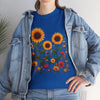 Sunflowers & Wildflowers, Graphic T-Shirts for Women, Floral Shirt, Womens Short Sleeve, Ladies Graphic Tees #5154TTS