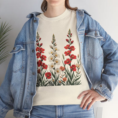 Wildflowers, Graphic T-Shirts for Women, Floral Shirt, Womens Short Sleeve, Ladies Graphic Tees #5123TTS