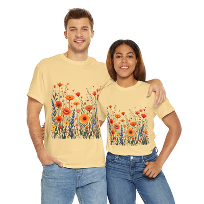 Wildflowers, Graphic T-Shirts for Women, Floral Shirt, Womens Short Sleeve, Ladies Graphic Tees #5105TTS