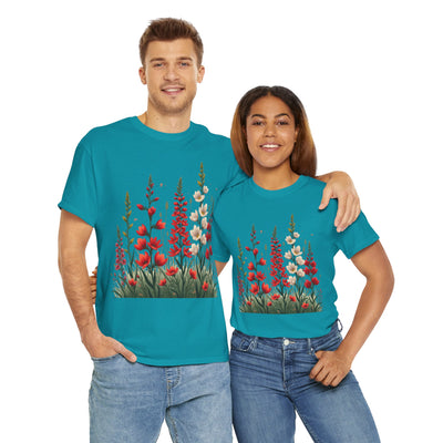 Wildflowers, Graphic T-Shirts for Women, Floral Shirt, Womens Short Sleeve, Ladies Graphic Tees #5122TTS