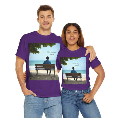Have You Forgiven Your Ex?Man on Bench Looking at Waves, Forgiving T-Shirt, Forgiveness, Relationship Healing Top #5005STS