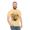 Wildflowers and Pink & Yellow Roses, Graphic T-Shirts for Women, Floral Shirt, Womens Short Sleeve, Ladies Graphic Tees #5138TTS