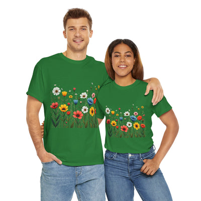 Wildflowers, Graphic T-Shirts for Women, Floral Shirt, Womens Short Sleeve, Ladies Graphic Tees #5114TTS