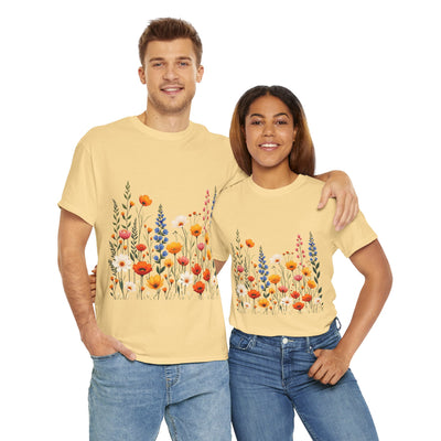 Wildflowers, Graphic T-Shirts for Women, Floral Shirt, Womens Short Sleeve, Ladies Graphic Tees #5110TTS