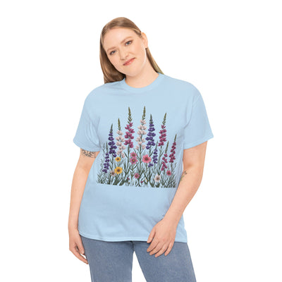 Wildflowers, Graphic T-Shirts for Women, Floral Shirt, Womens Short Sleeve, Ladies Graphic Tees #5124TTS