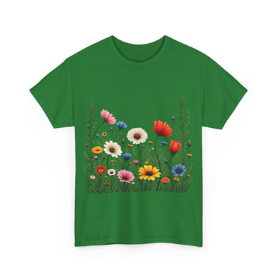 Wildflowers, Graphic T-Shirts for Women, Floral Shirt, Womens Short Sleeve, Ladies Graphic Tees #5109TTS