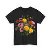 Wildflowers and Pink & Yellow Roses, Graphic T-Shirts for Women, Floral Shirt, Womens Short Sleeve, Ladies Graphic Tees #5138TTS