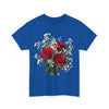 Wildflowers and Red Roses, Graphic T-Shirts for Women, Floral Shirt, Womens Short Sleeve, Ladies Graphic Tees #5127TTS