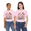 Wildflowers and Red Roses, Graphic T-Shirts for Women, Floral Shirt, Womens Short Sleeve, Ladies Graphic Tees #5035TTS