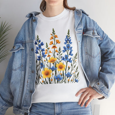 Wildflowers, Graphic T-Shirts for Women, Floral Shirt, Womens Short Sleeve, Ladies Graphic Tees #5121TTS