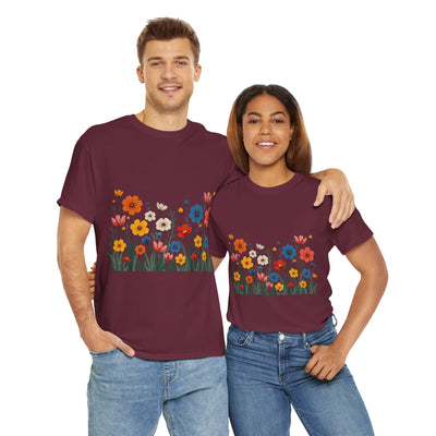 Wildflowers, Graphic T-Shirts for Women, Floral Shirt, Womens Short Sleeve, Ladies Graphic Tees #5112TTS