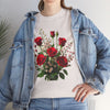 Wildflowers and Red Roses, Graphic T-Shirts for Women, Floral Shirt, Womens Short Sleeve, Ladies Graphic Tees #5130TTS