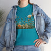Wildflowers and White Roses, Graphic T-Shirts for Women, Floral Shirt, Womens Short Sleeve, Ladies Graphic Tees #5039TTS