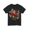 Wildflowers and Red Roses, Graphic T-Shirts for Women, Floral Shirt, Womens Short Sleeve, Ladies Graphic Tees #5127TTS