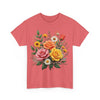Wildflowers and Pink & Yellow Roses, Graphic T-Shirts for Women, Floral Shirt, Womens Short Sleeve, Ladies Graphic Tees #5144TTS