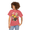 Wildflowers and Pink & Yellow Roses, Graphic T-Shirts for Women, Floral Shirt, Womens Short Sleeve, Ladies Graphic Tees #5136TTS