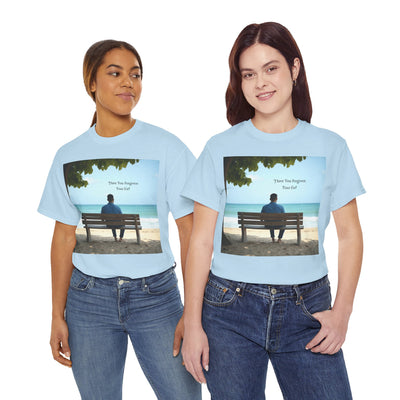 Have You Forgiven Your Ex?Man on Bench Looking at Waves, Forgiving T-Shirt, Forgiveness, Relationship Healing Top #5005STS