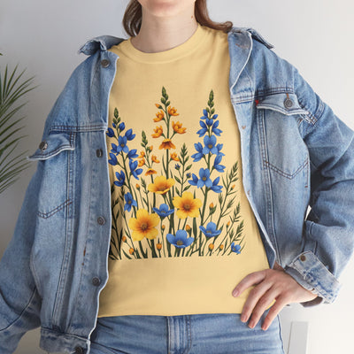 Wildflowers, Graphic T-Shirts for Women, Floral Shirt, Womens Short Sleeve, Ladies Graphic Tees #5121TTS