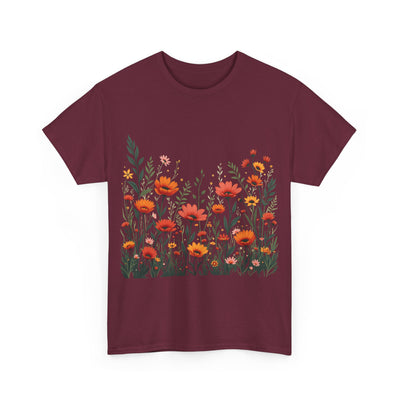 Wildflowers, Graphic T-Shirts for Women, Floral Shirt, Womens Short Sleeve, Ladies Graphic Tees #5102TTS