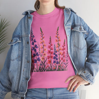 Wildflowers, Graphic T-Shirts for Women, Floral Shirt, Womens Short Sleeve, Ladies Graphic Tees #5118TTS