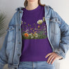Wildflowers and White Roses, Graphic T-Shirts for Women, Floral Shirt, Womens Short Sleeve, Ladies Graphic Tees #5039TTS