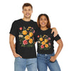 Wildflowers and Pink & Yellow Roses, Graphic T-Shirts for Women, Floral Shirt, Womens Short Sleeve, Ladies Graphic Tees #5137TTS