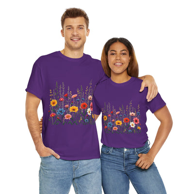 Wildflowers, Graphic T-Shirts for Women, Floral Shirt, Womens Short Sleeve, Ladies Graphic Tees #5113TTS