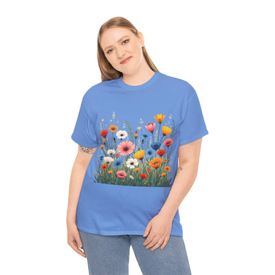 Wildflowers, Graphic T-Shirts for Women, Floral Shirt, Womens Short Sleeve, Ladies Graphic Tees #5108TTS