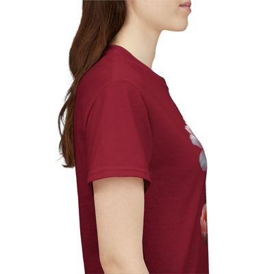 Wildflowers and Pink Roses, Graphic T-Shirts for Women, Floral Shirt, Womens Short Sleeve, Ladies Graphic Tees #5019TTS