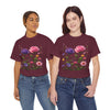 Wildflowers and Pink/Violet Roses, Graphic T-Shirts for Women, Floral Shirt, Womens Short Sleeve, Ladies Graphic Tees #5101TTS