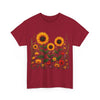 Sunflowers & Wildflowers, Graphic T-Shirts for Women, Floral Shirt, Womens Short Sleeve, Ladies Graphic Tees #5154TTS