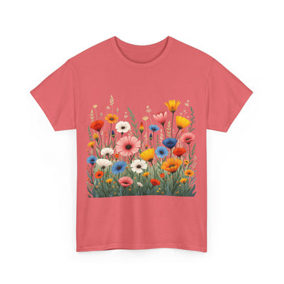 Wildflowers, Graphic T-Shirts for Women, Floral Shirt, Womens Short Sleeve, Ladies Graphic Tees #5108TTS
