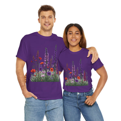 Wildflowers, Graphic T-Shirts for Women, Floral Shirt, Womens Short Sleeve, Ladies Graphic Tees #5125TTS