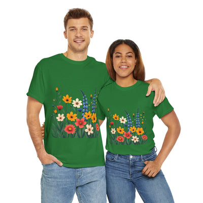 Wildflowers, Graphic T-Shirts for Women, Floral Shirt, Womens Short Sleeve, Ladies Graphic Tees #5111TTS