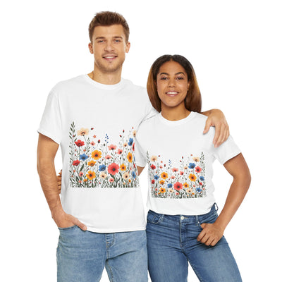 Wildflowers, Graphic T-Shirts for Women, Floral Shirt, Womens Short Sleeve, Ladies Graphic Tees #5106TTS