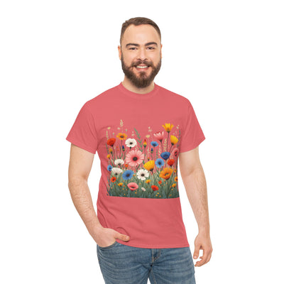Wildflowers, Graphic T-Shirts for Women, Floral Shirt, Womens Short Sleeve, Ladies Graphic Tees #5108TTS