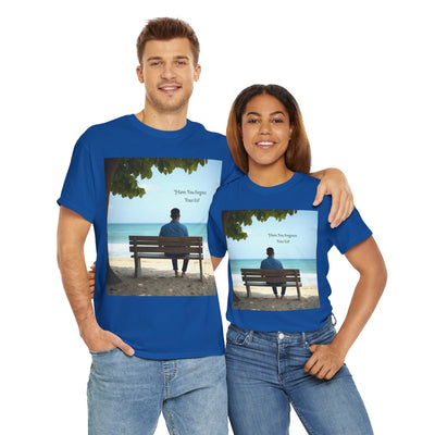 Have You Forgiven Your Ex?Man on Bench Looking at Waves, Forgiving T-Shirt, Forgiveness, Relationship Healing Top #5005STS