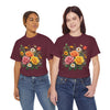 Wildflowers and Pink & Yellow Roses, Graphic T-Shirts for Women, Floral Shirt, Womens Short Sleeve, Ladies Graphic Tees #5144TTS