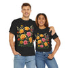 Wildflowers and Pink & Yellow Roses, Graphic T-Shirts for Women, Floral Shirt, Womens Short Sleeve, Ladies Graphic Tees #5142TTS