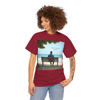 Have You Forgiven Your Ex?Man on Bench Looking at Waves, Forgiving T-Shirt, Forgiveness, Relationship Healing Top #5005STS