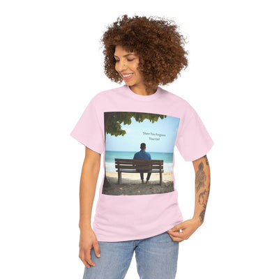 Have You Forgiven Your Ex?Man on Bench Looking at Waves, Forgiving T-Shirt, Forgiveness, Relationship Healing Top #5005STS