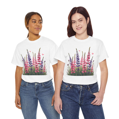 Wildflowers, Graphic T-Shirts for Women, Floral Shirt, Womens Short Sleeve, Ladies Graphic Tees #5119TTS