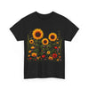 Sunflowers & Wildflowers, Graphic T-Shirts for Women, Floral Shirt, Womens Short Sleeve, Ladies Graphic Tees #5154TTS