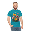 Wildflowers and Pink & Yellow Roses, Graphic T-Shirts for Women, Floral Shirt, Womens Short Sleeve, Ladies Graphic Tees #5147TTS