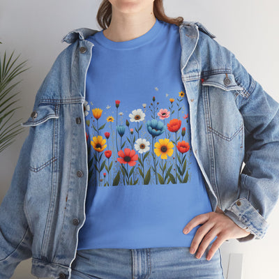 Wildflowers, Graphic T-Shirts for Women, Floral Shirt, Womens Short Sleeve, Ladies Graphic Tees #5114TTS